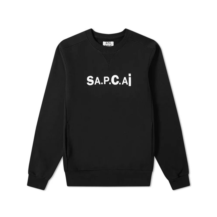 【希少サイズ】A.P.C. x sacai ブラック スウェット Lサイズ APC TANI Sacai Sweatshirt Black M27656 LZZ 50334984 – trenbe