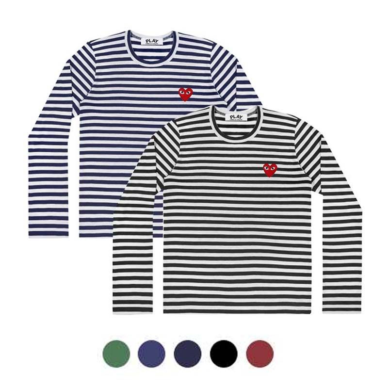 Comme Des Garcons Long Sleeve T-Shirt Red Patch Border T Long