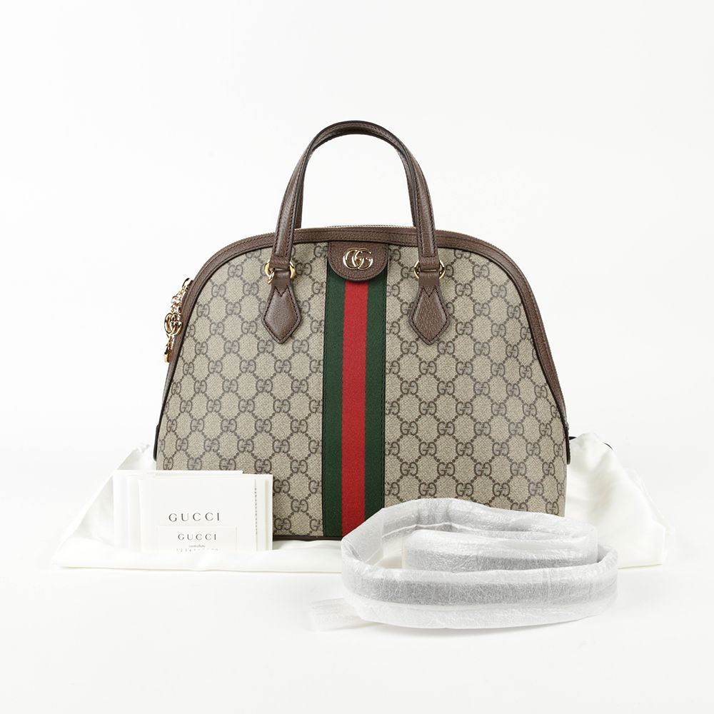 Gucci Medium GG Supreme Canvas Ophidia Tote and Shoulder Bag