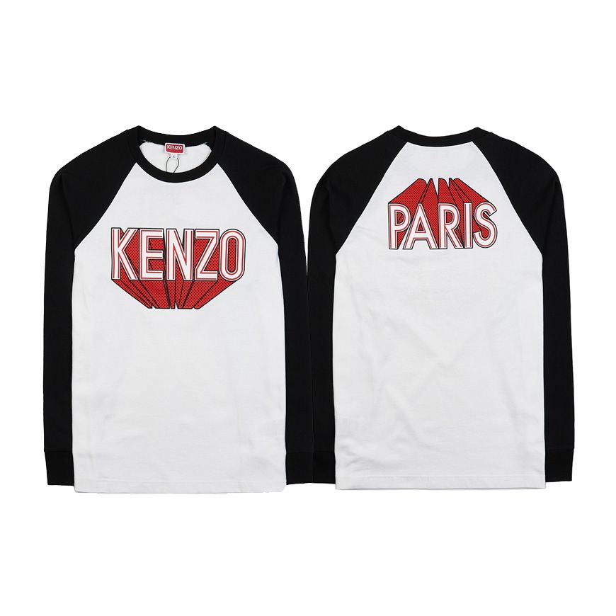 Kenzo Men's Logo Print Long Sleeve T-Shirt FD65TS1054SI 02