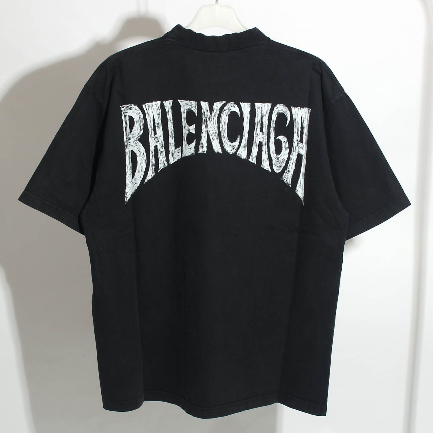 Balenciaga Back Logo T-Shirt Washed Black 24SS 764235 TPVU4 1569 