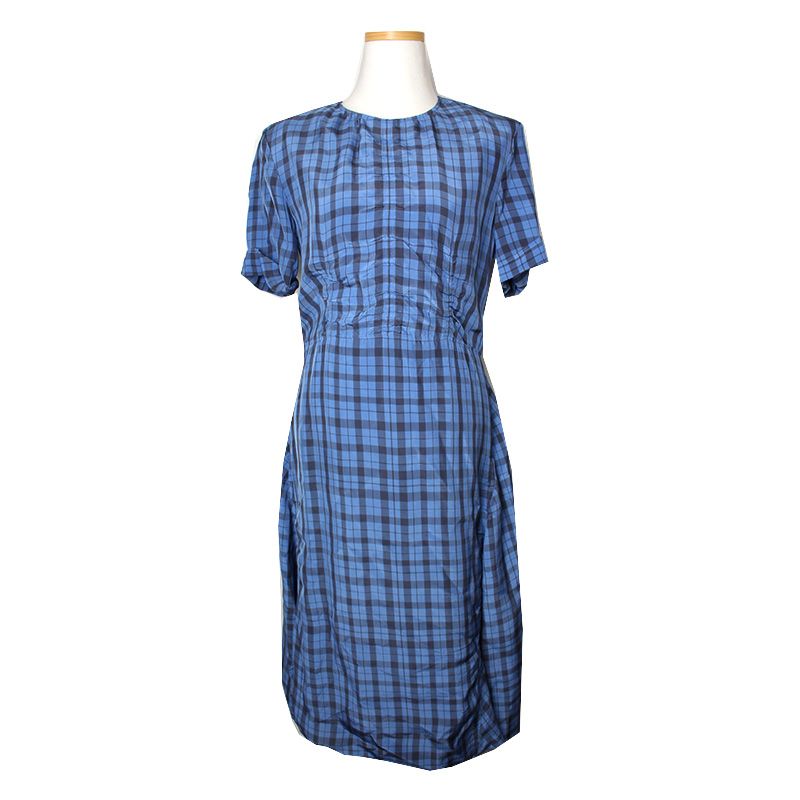 Acne Studios Blue Check Dress 55 76553462 – trenbe