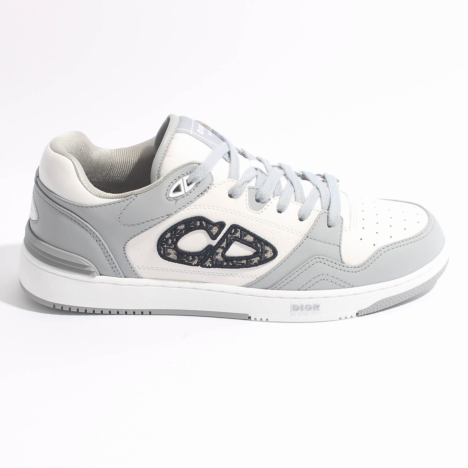 Dior 25SS Oblique CD Logo B57 Low-Top Sneakers Gray White
