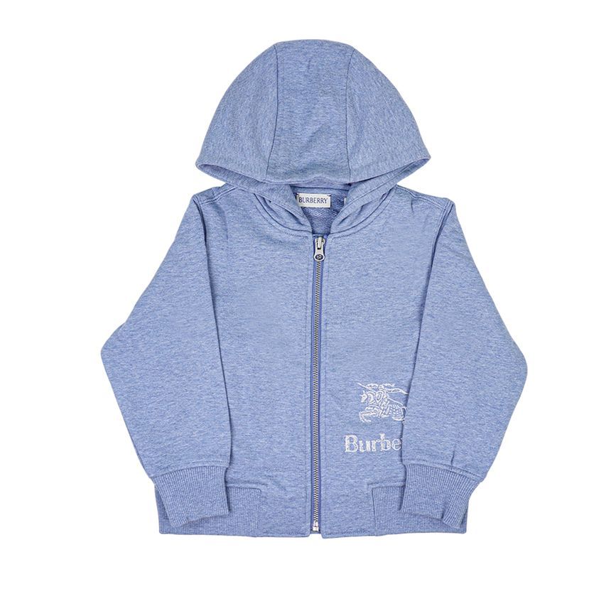 Burberry Kids EKD Logo Embroidered Hooded Zipper Jacket A3898