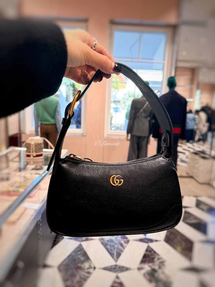 Gucci Aphrodite Double G Mini Shoulder Bag Black 739076 825930