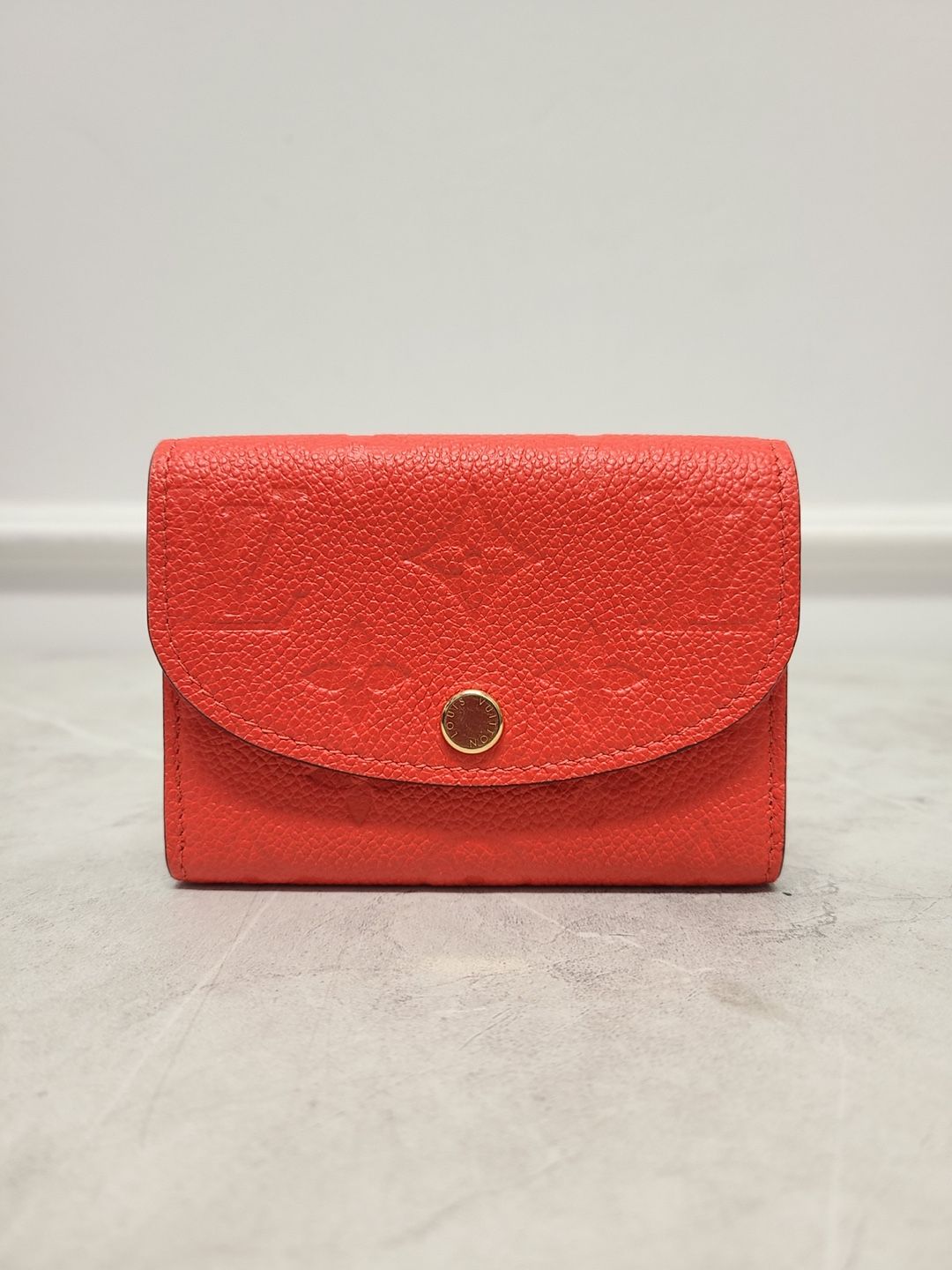 Louis Vuitton Orange Minnesota Amprente Rosalie Coin Purse Wallet
