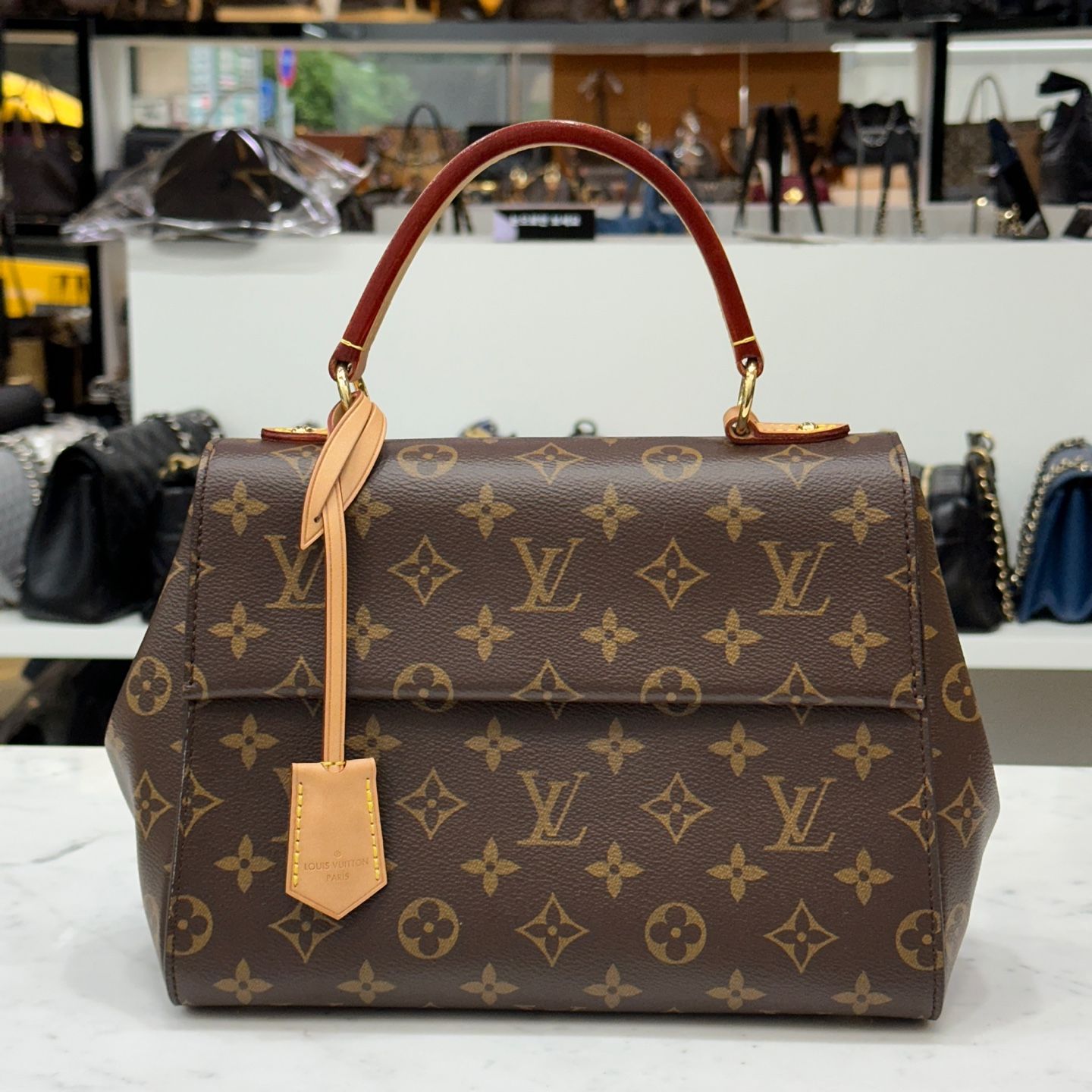 Louis Vuitton Monogram Cluny BB Tote Bag Crossbody M42738