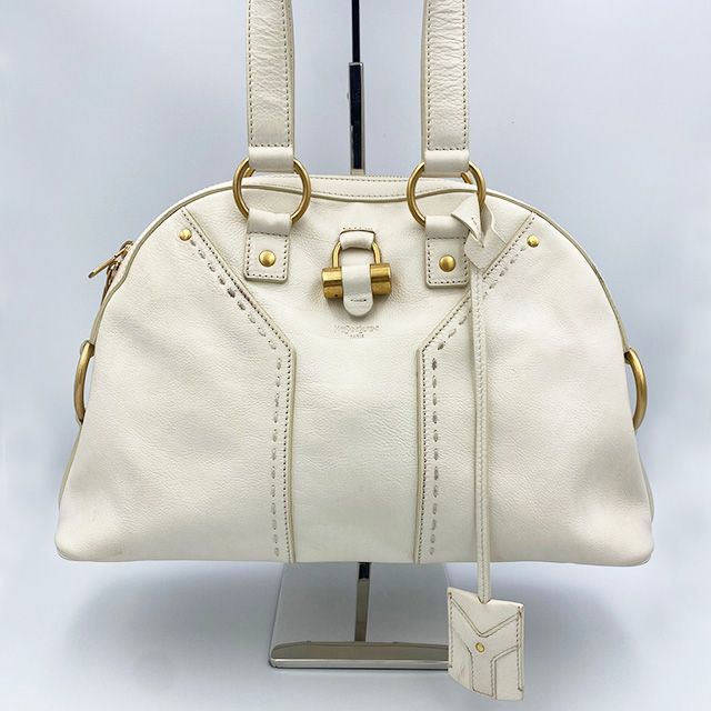 ハンドメイド　バッグ Saint Laurent Muse Small Shoulder Bag Ivory 156465 125843975 – trenbe