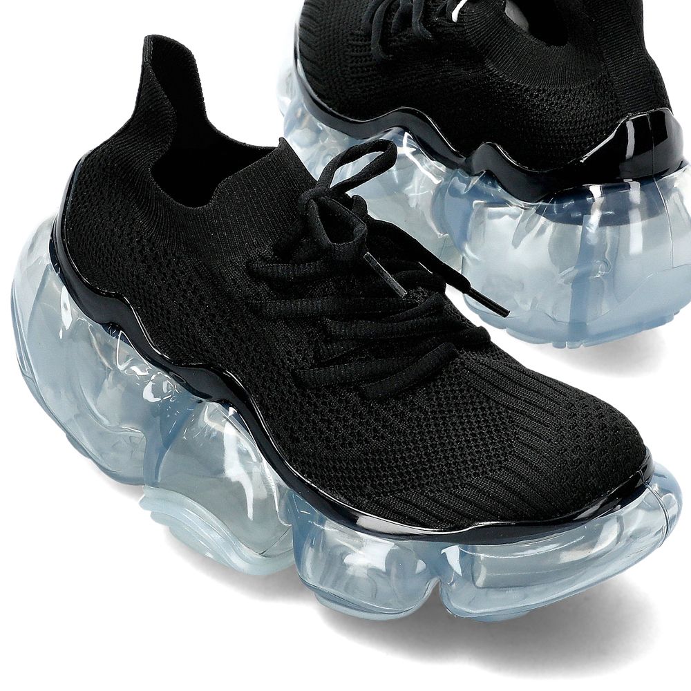 GROUNDS 25SS Fur Sneakers Black Ice Gray 127307734 – trenbe