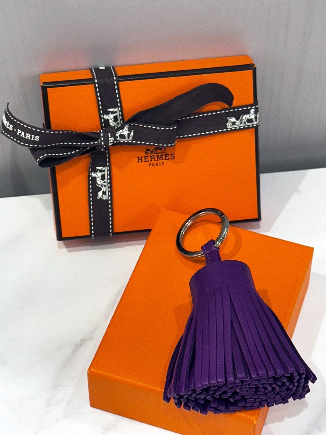 Hermes Carmen Keyring Purple 129179924 – trenbe - Main Image