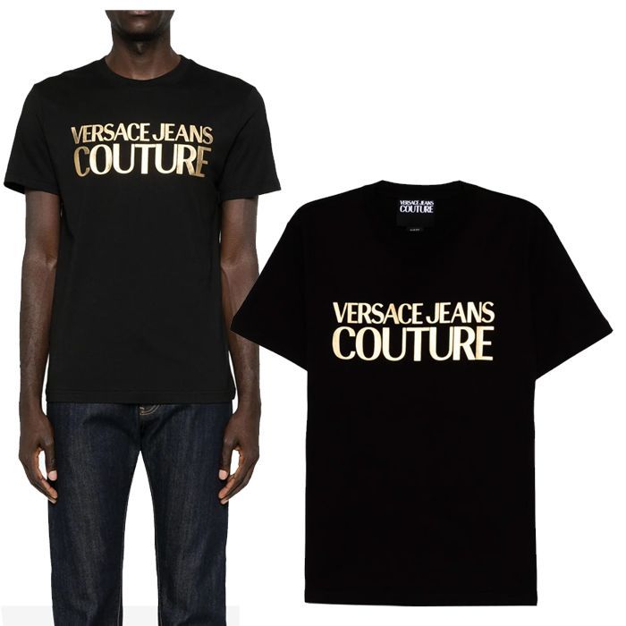 Versace Couture Logo Short Sleeve T-Shirt / 78GAHT05 CJ00T