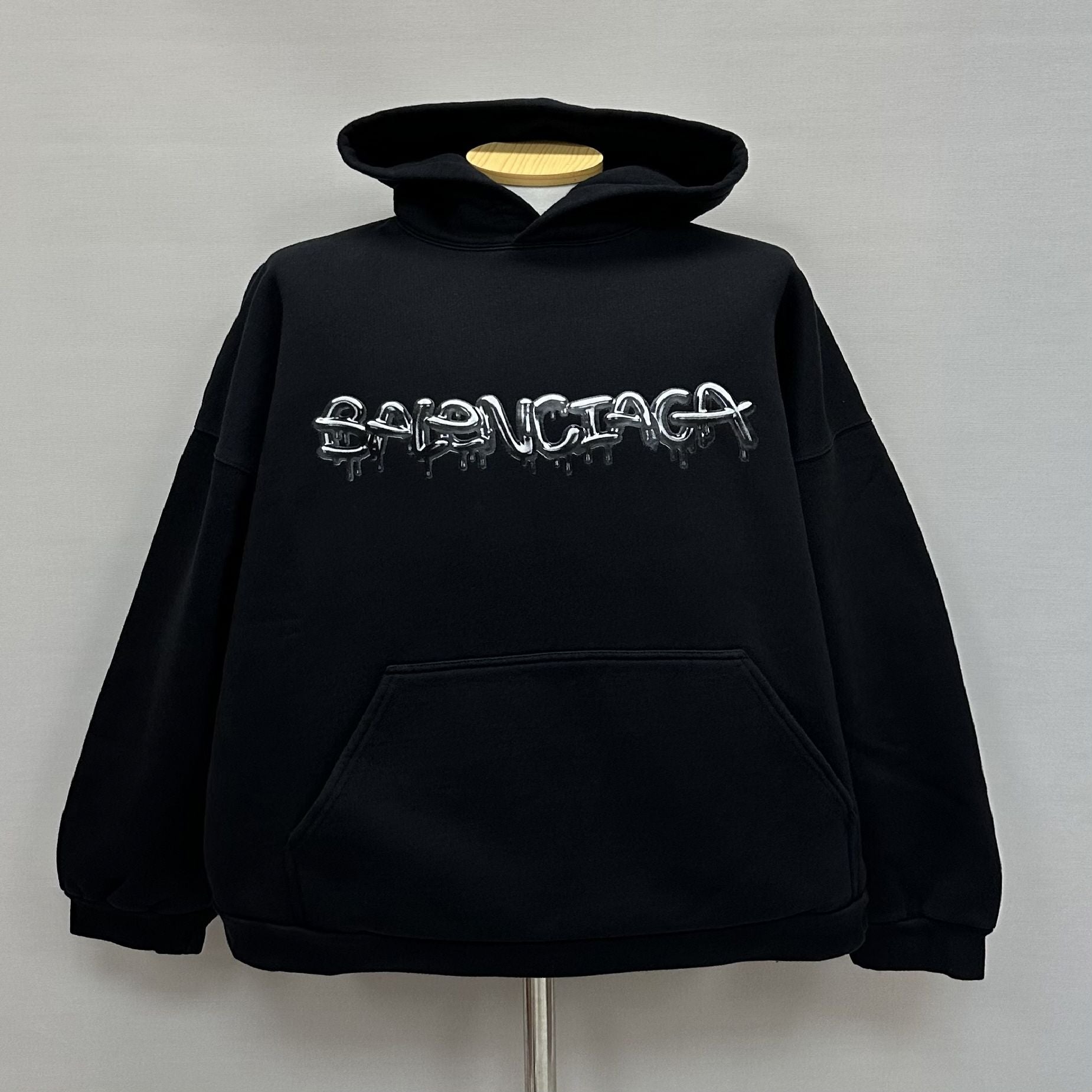 BALENCIAGA　SLIME HOODIE WIDE FIT Balenciaga Slime Hoodie Grey Green Men's - US