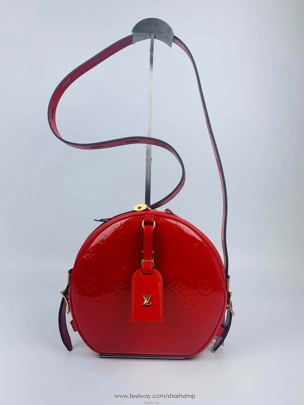 Louis Vuitton Vernis Boîte Chapeau Souple Rose Crossbody Bag