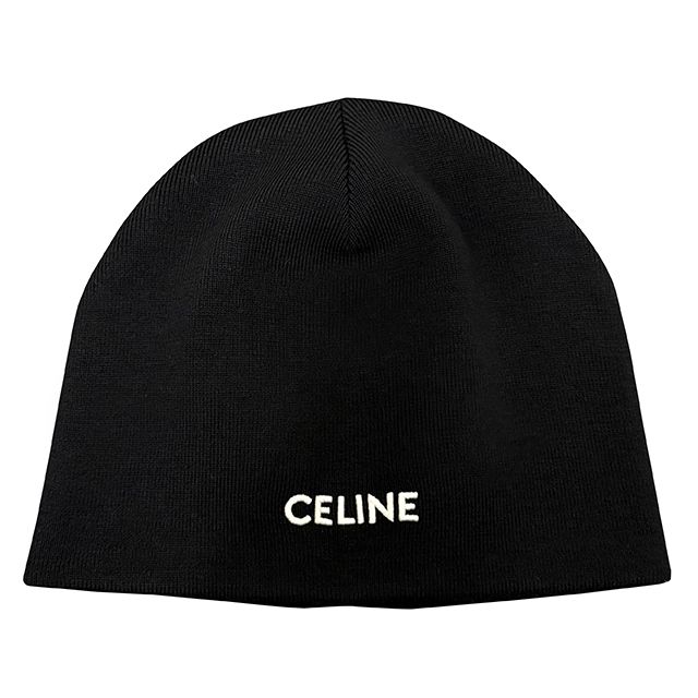CELINE ビーニー ニット帽 ロゴ Celine Embroidery Logo Wool Beanie Hat 135946272 – trenbe