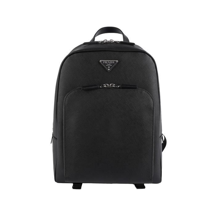 Prada Saffiano Triangle Logo Backpack 138334167 – trenbe