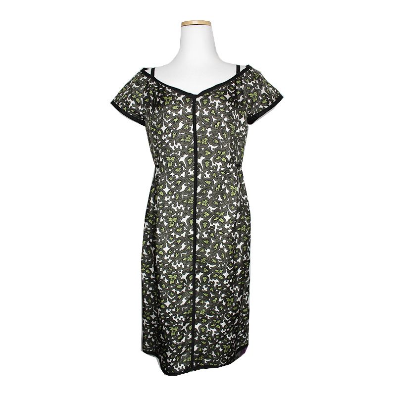 Marc Jacobs Green Flower Silk Dress 44 55 138529503 – trenbe