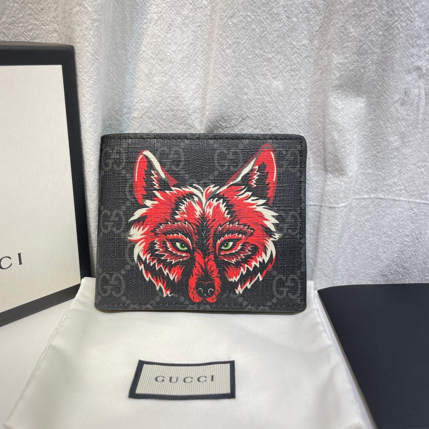 Gucci Wolf Bi-Fold Wallet 451268 138850651 – trenbe