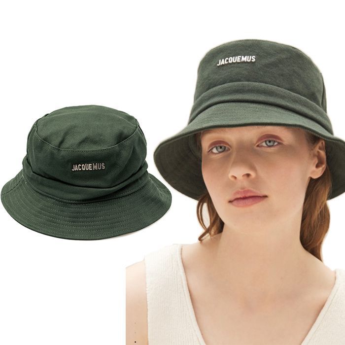 Jacquemus Le Bob Bucket Hat Dark Green 223AC001 5012 590 48949373