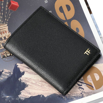 Tom Ford 25FW TF Gold Logo Bifold Leather Card Holder YM279 LCL081G 1N001 140613744