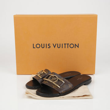 Louis Vuitton Lock It Flat Mule Slippers Size 39 147220316