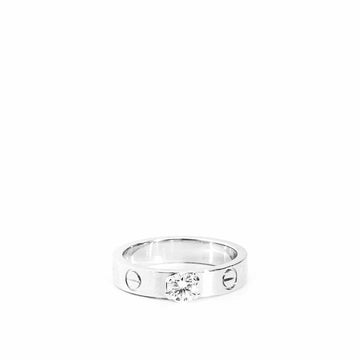 Cartier Love Ring Solitaire Diamond Wedding Band Ring 0.23 Carat 47 143525179