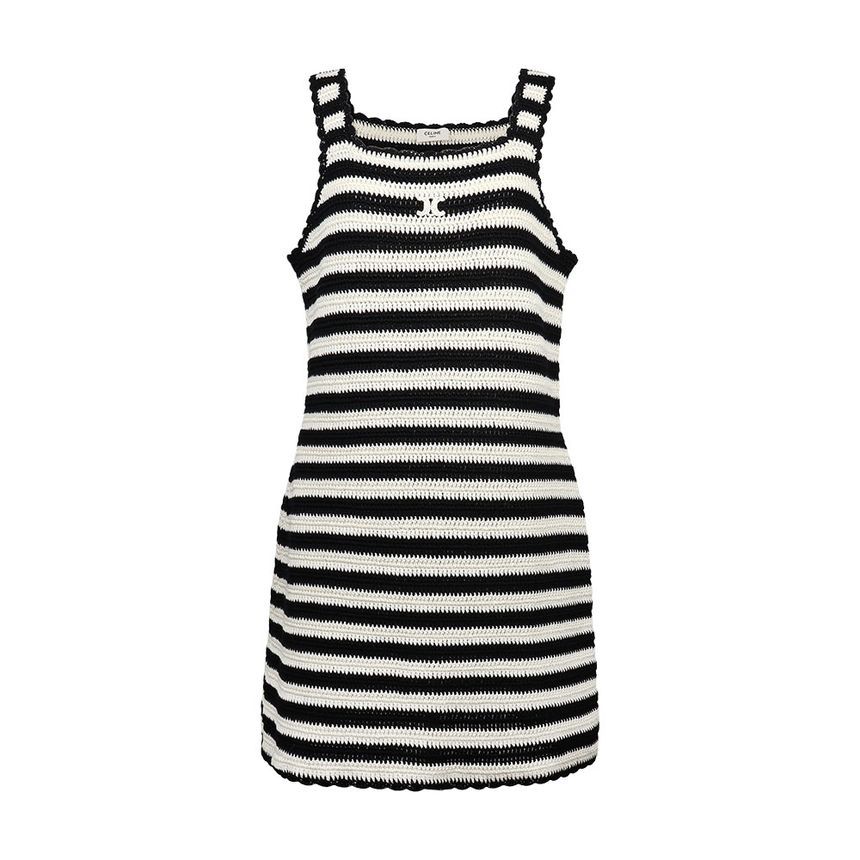 Celine Women's Triomphe Stripe Mini Dress 2AE5K720X 38EC 143815489  trenbe
