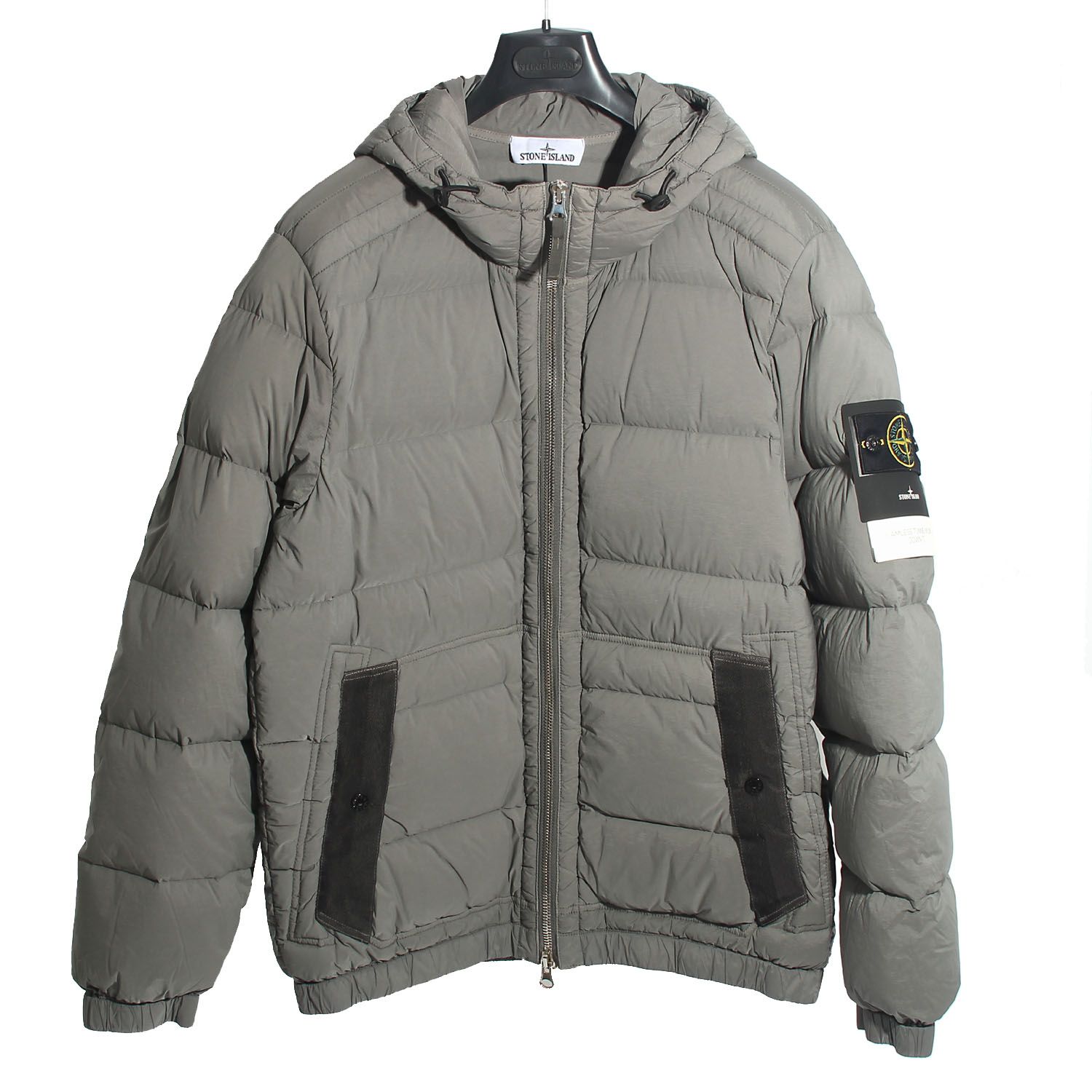 Stone Island 25FW Seamless Turtleneck Hooded Padded Jacket Gray