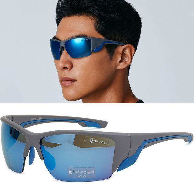spyder goggles Spyder Sunglasses SP6035 033 Mirrored Blue Lens Riding Golf Running Sports  Goggles 147378912