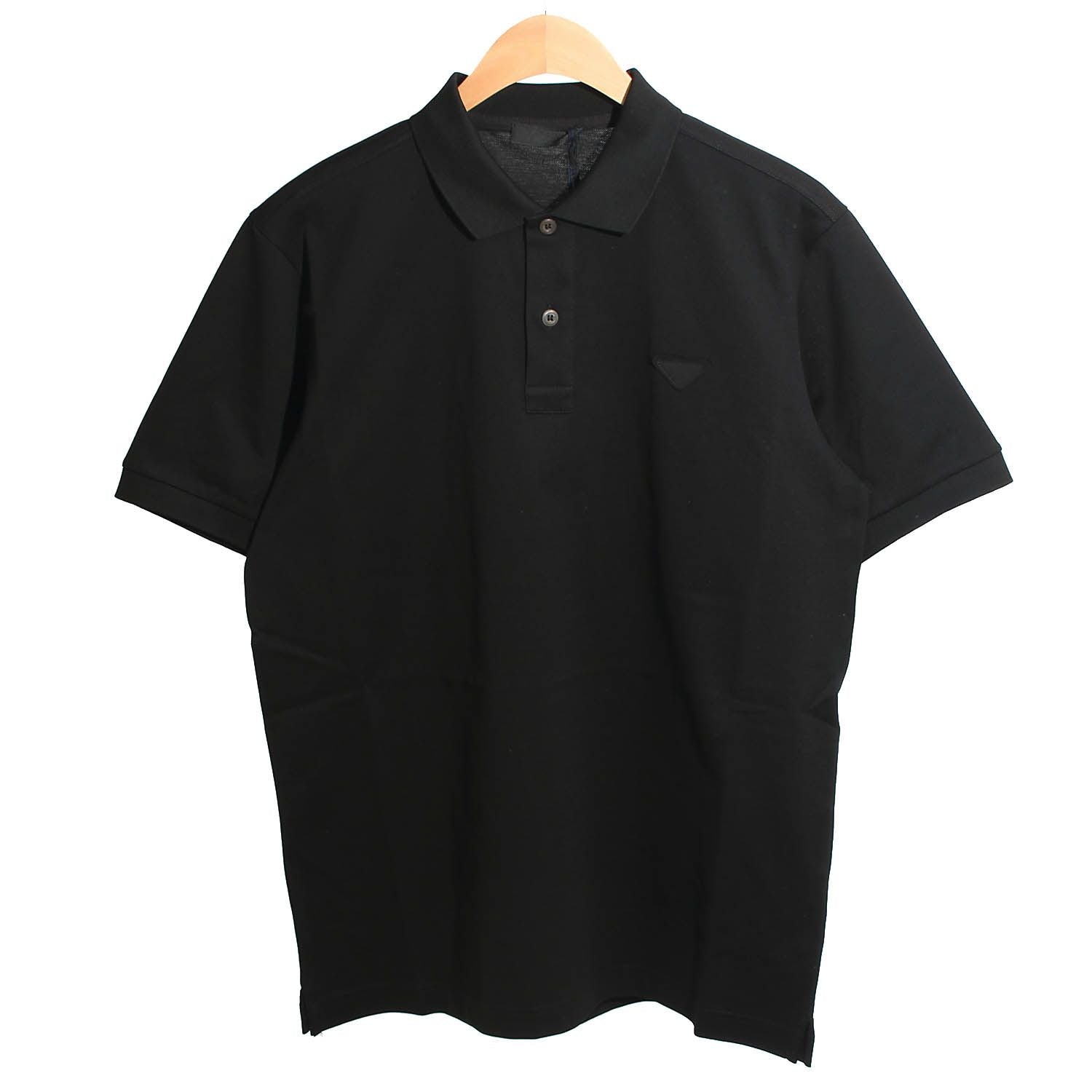 Prada Triangle Logo Polo Shirt Black UJN444 1867 F0002 152198632