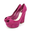 CHRISTIAN DIOR Suede Peeptoe-Pumps 128938 [P]