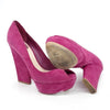 CHRISTIAN DIOR Suede Peeptoe-Pumps 128938 [P]
