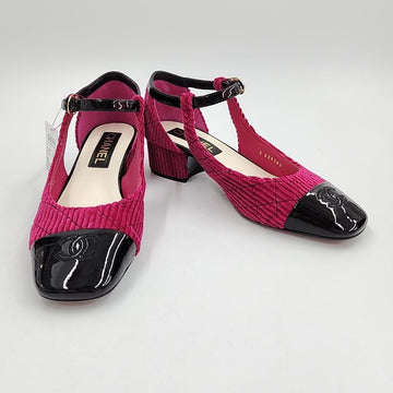 CHANEL Cord Schuh 124576