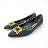 Manolo Blahnik Satin Flat Shoes 123782 [P]