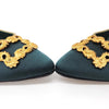 Manolo Blahnik Satin Flat Shoes 123782 [P]