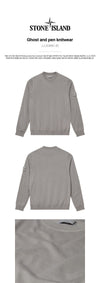Stone Island Ghost Wappen Knit Light Grey 5100066 S00FC V0064 138161999 [P]