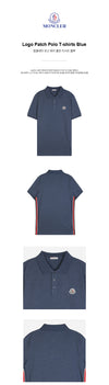 Moncler Logo Patch Polo T-Shirt Blue 8A00026 89A16 794 138162148 [P]