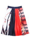 MSGM Kids Multi-Pattern Satin Pleated Skirt 150689391 [P]