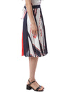 MSGM Kids Multi-Pattern Satin Pleated Skirt 150689391 [P]
