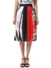 MSGM Kids Multi-Pattern Satin Pleated Skirt 150689391 [P]