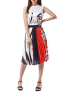 MSGM Kids Multi-Pattern Satin Pleated Skirt 150689391 [P]