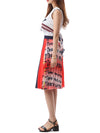 MSGM Kids Multi-Pattern Satin Pleated Skirt 150689391 [P]