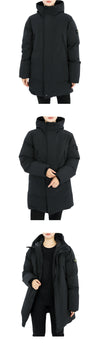 STONE ISLAND Stein Kinder Wappen Patch Kapuzen Daunenjacke (Schwarz) 14A 115621178 [P]