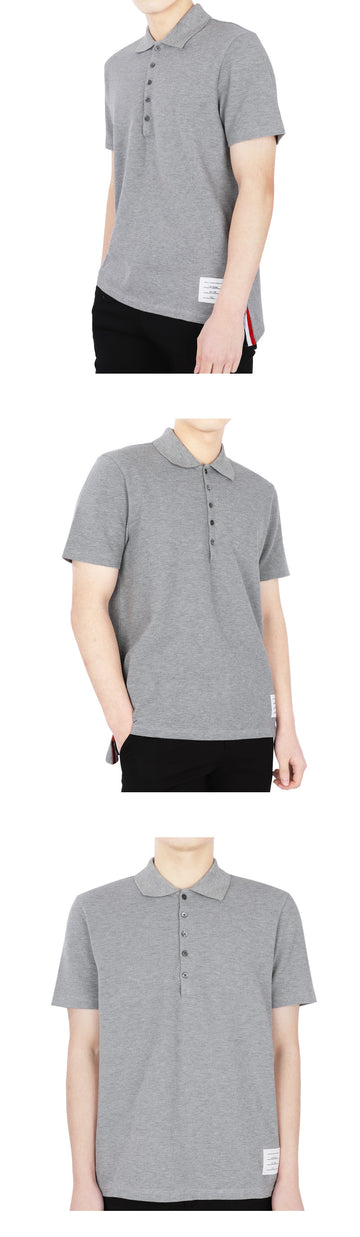 Thom Browne Men's Signature Three Stripes PK Short Sleeve (Gray) MJP042A 00050 055 74982440