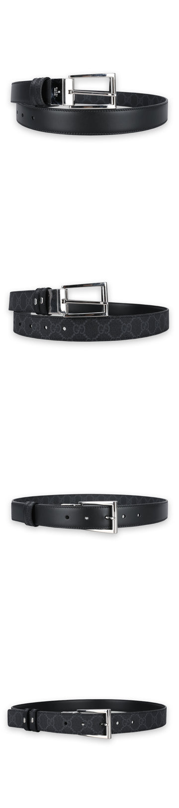 Gucci Men's Rectangular Buckle Reversible Leather Belt (Black) 771105 BTTAN 1000 74790166 [P]