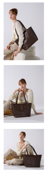 MIADAMA Terrazza Leather Shopper Bag Brown 138166127 [P]