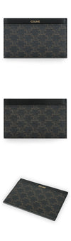 Celine Triomphe Logo Canvas Card Holder (Black) 10B702BQ4 38NO 105402188 [P]