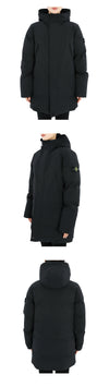 STONE ISLAND Stein Kinder Wappen Patch Kapuzen Daunenjacke (Schwarz) 811640434 V0029 14A 115620983 [P]