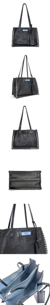 PRADA Studded Etiquette Tote Schultertasche 1BG121 162955054 [P]