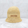 MIU MIU Logo Raffia Bucket Hat L 5HC287 5981 163158437 [P]