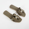 Hermes Iconic H Cutout Box Calfskin Sandals 156517861 [P]
